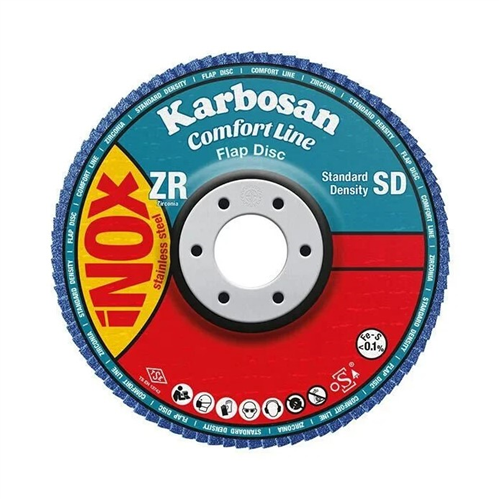 KARBOSAN PASLANMAZ ÇELİK ( İNOX ) FLAP DİSK 115 X 22,23 MM 40 KUM ( 10 AD )